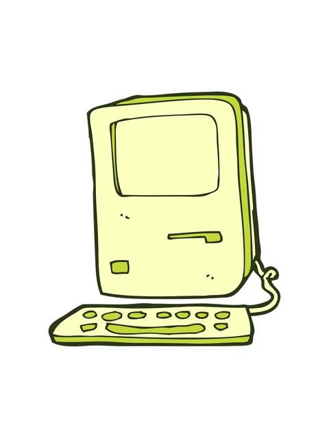 Changing color animation of cartoon of computer Stock Footage 324211603