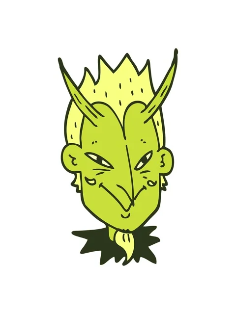 Changing color animation of cartoon doodle devil face Stock Footage 324199109