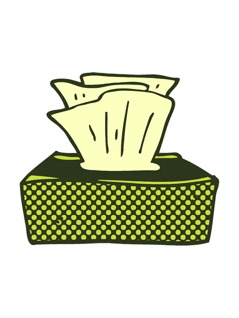 Changing color animation of cartoon doodle box of tissues Stock Footage 324276180