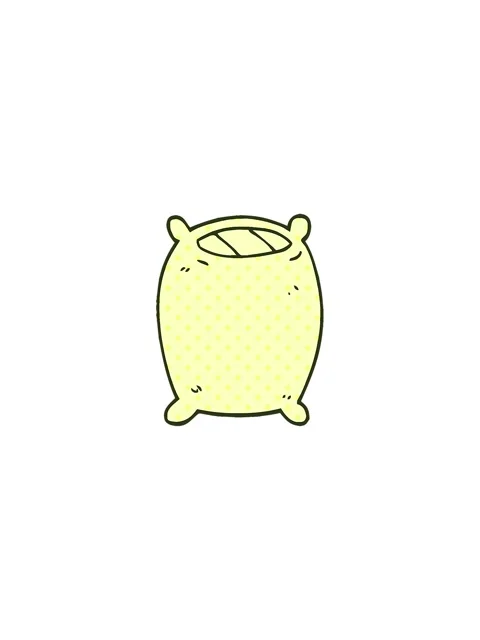 Changing color animation of cartoon doodle bedtime pillow Stock Footage 324459586