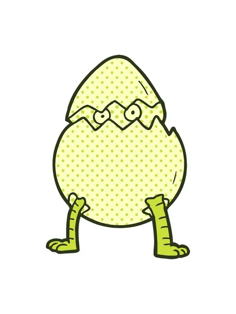 Changing color animation of cartoon hatching egg Stock Footage 324239416