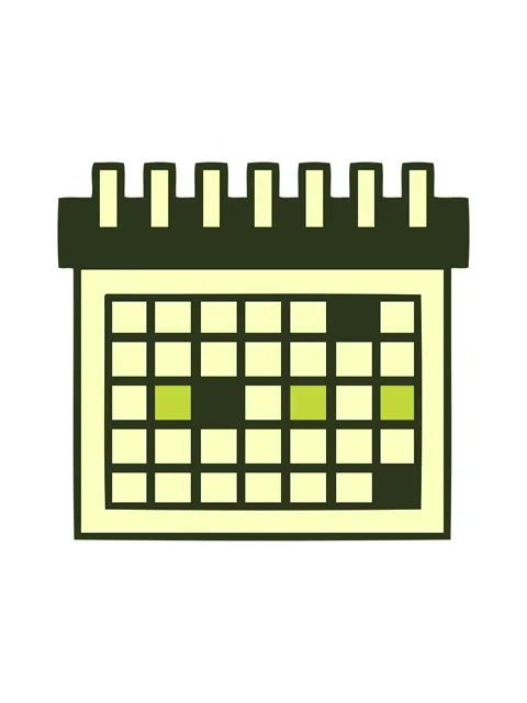 Changing color animation of cartoon of a work calendar Stock Footage 324494363