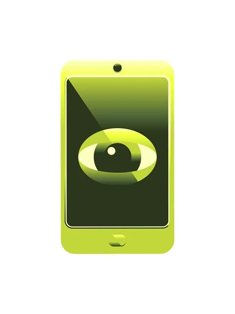 Changing color animation of cell phone watching you graphic vector illustra.. Video stock 324341203