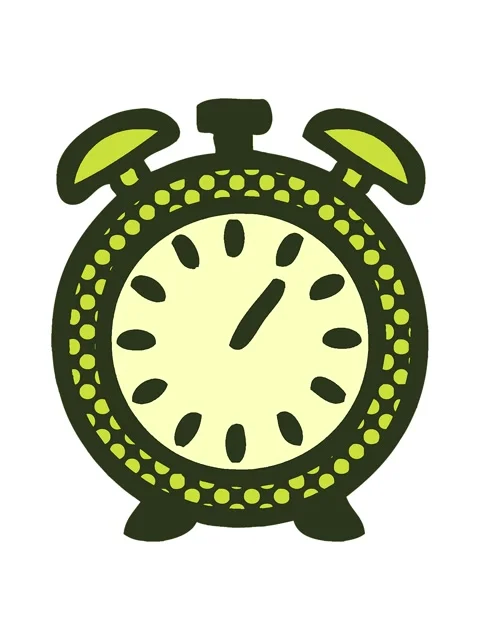 Changing color animation of comic book style cartoon of a alarm clock Video stock 323602550