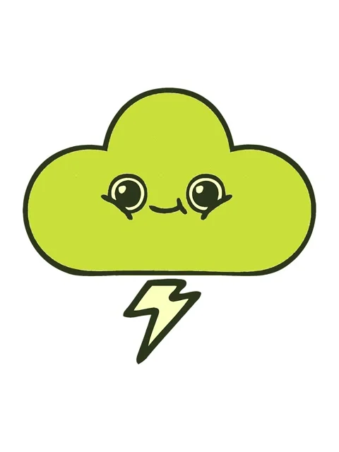 Changing color animation of comic book style of a storm cloud Video stock 324087383