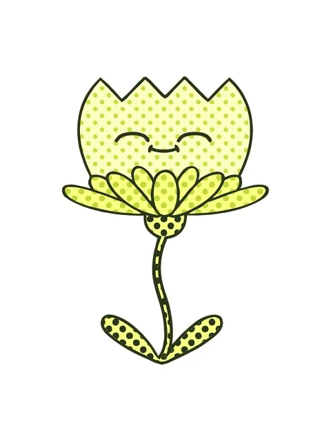 Changing color animation of comic book style cartoon of a flower Stock Footage 324143763