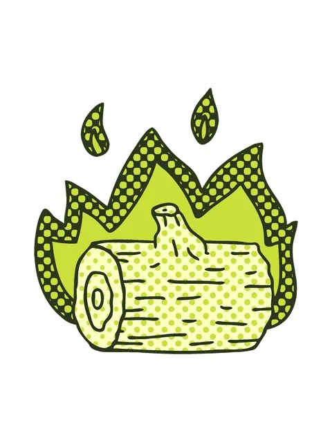 Changing color animation of comic book style quirky cartoon campfire Stock Footage 324327091