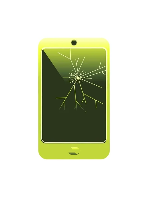 Changing color animation of cracked screen cell phone graphic Stock Footage 324113014