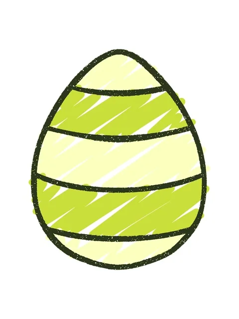 Changing color animation of Easter Egg Chalk Drawing Stock Footage 324418950