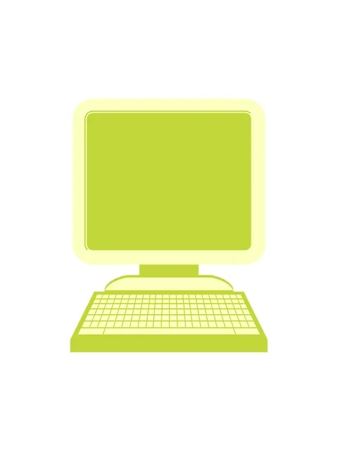 Changing color animation of a Flat colour illustration of a computer Stock Footage 324253554