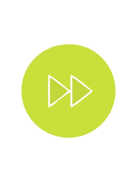 Changing color animation of flat symbol of a fast forward button icon Stock Footage 324418962