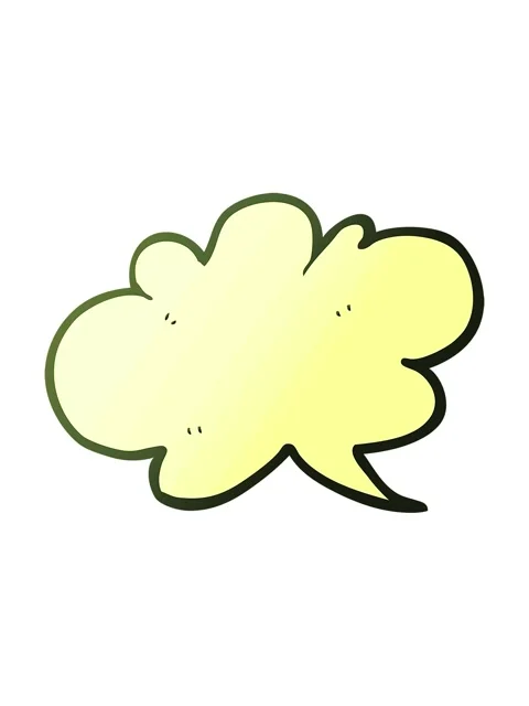 Changing color animation of freehand drawn cartoon cloud speech bubble Stock Footage 324083194