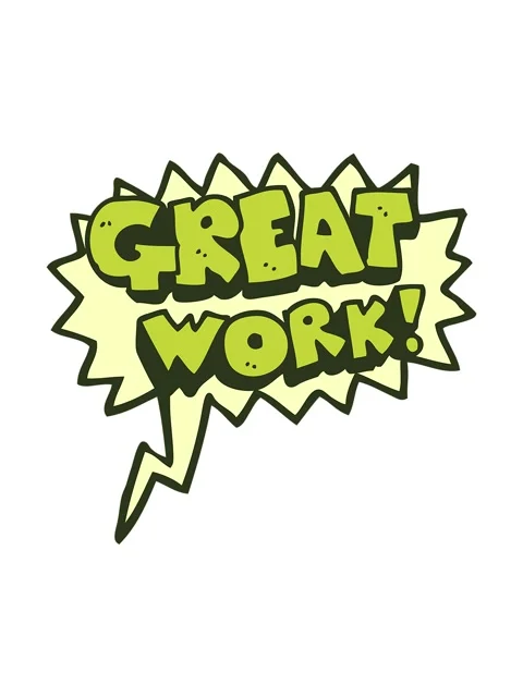 Changing color animation of great work freehand drawn speech bubble cartoon.. Stock Footage 324210095