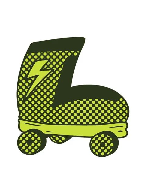 Changing color animation of hand drawn cartoon doodle roller skate boot Stock Footage 324471989