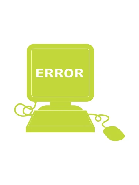 Changing color animation of illustration of a computer error icon Stock Footage 324091373