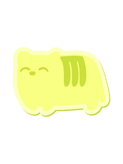 Changing color animation of loaf cat sticker Stock Footage 324192561