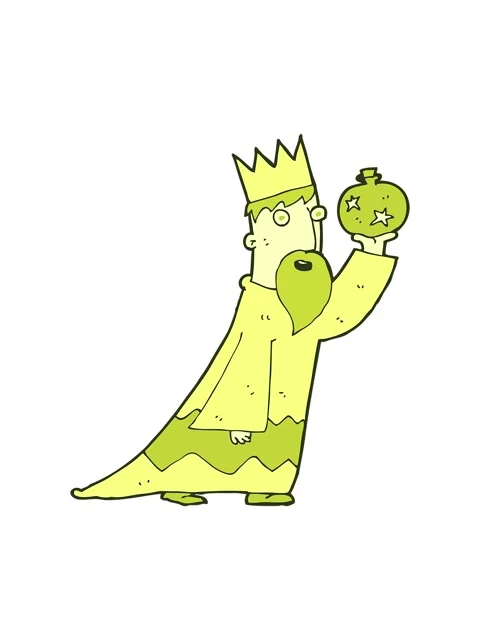 Changing color animation of one of the three wise men design Stock Footage 324344300