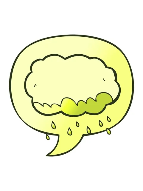 Changing color animation of rain cloud with speech bubble in smooth gradien.. Stock Footage 324343373