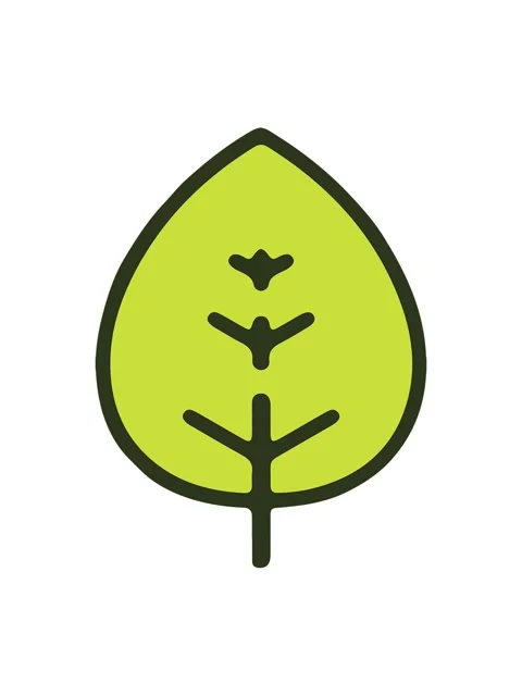 Changing color animation of simple leaf design element Video stock 324197113