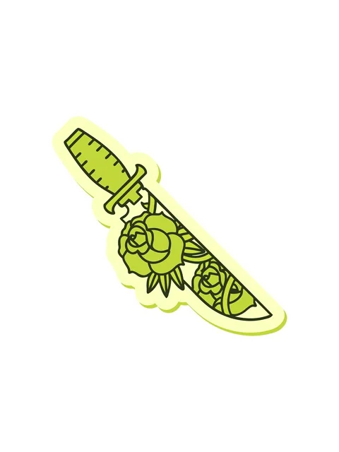 Changing color animation of tattoo design in traditional style of a dagger .. Stock Footage 324487096