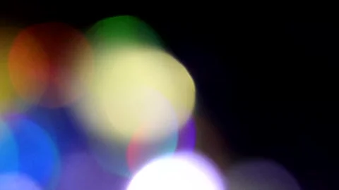 Changing the color of rainbow bokeh from the left Stock Footage 309427339