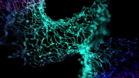 Changing Colors Strange Infinite Alien DNA Creature Microbe Plant or Structure Stock-Footage 72110436