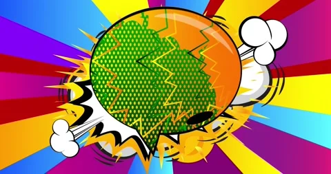 Changing Comic Book Bubble Stock Footage 165576328