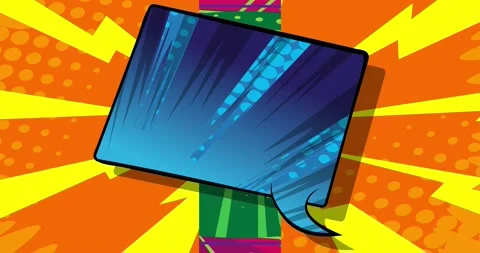 Changing Comic Book Colorful Speech Bubble Stock Footage 166190831