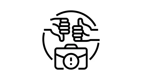 Changing customer preferences line icon animation Stock Footage 326120758