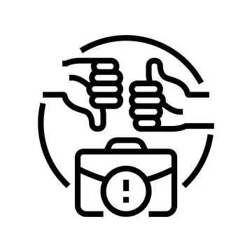 Changing customer preferences line icon vector illustration Illustrazione stock
