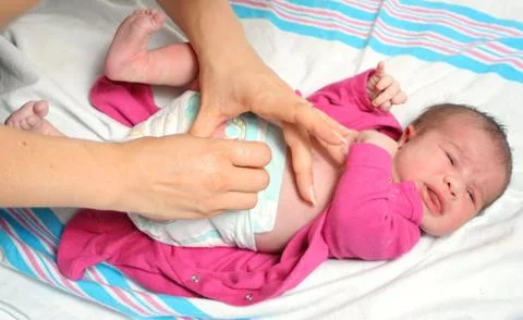 Changing diaper Stock Photos