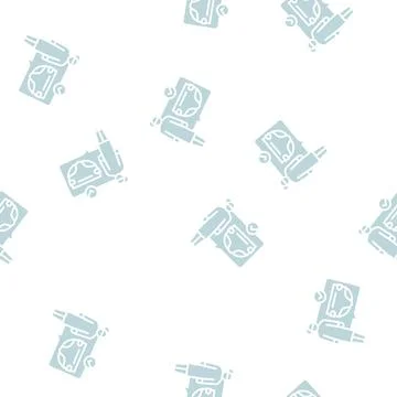 Changing diapers glyph seamless pattern Stockillustratie