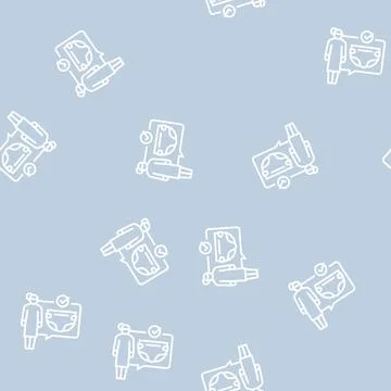 Changing diapers line seamless pattern Stockillustratie