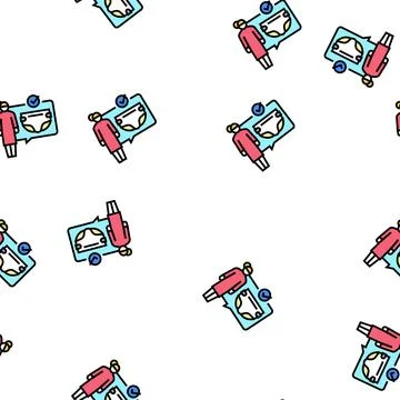 Changing diapers vector seamless pattern Stockillustratie