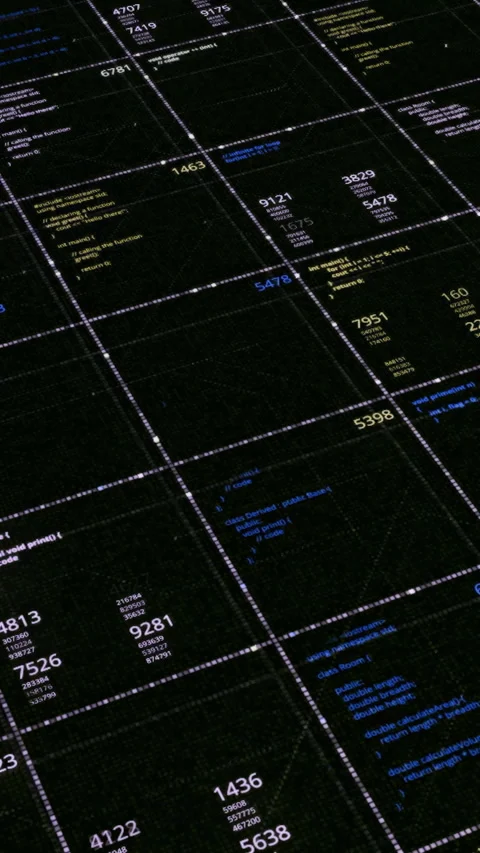 Changing digital data in database. Animation. Large database distributed across Vídeo Stock 289632860