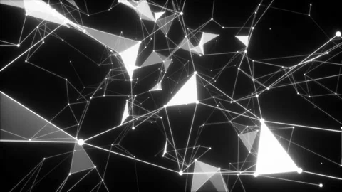 A changing digital network.3D network evolving. Lines and dots pulsating Stock Footage 102522102