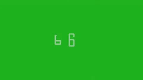 Changing digital numbers motion graphics with green screen background Stock Footage 243624392