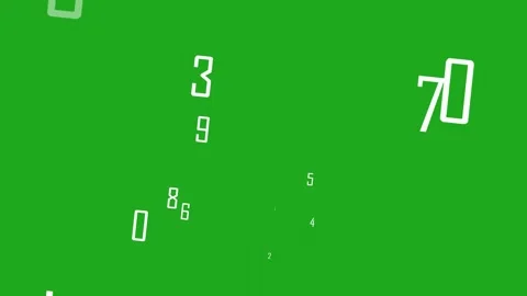 Changing digital numbers motion graphics with green screen background Stock Footage 268374382