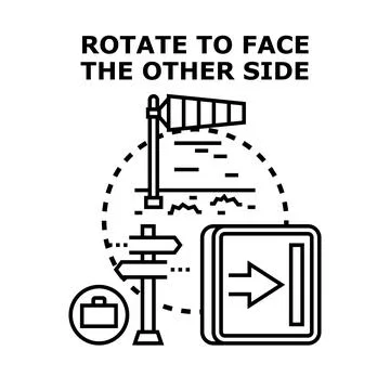 Changing direction concept illustrating new perspective opportunities Иллюстрация