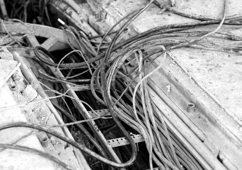 Changing electrical wires Stock Photos