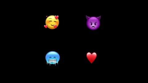 Changing emotions concept animation using emoji faces Stock Footage 329406625