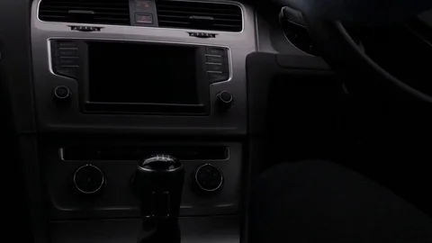 Changing gear in car Stock Footage 74629265