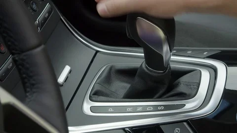 Changing gears on a fancy car Stock Footage 101279548