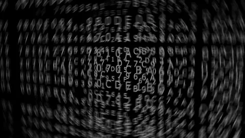 Changing gray hexadecimal codes, loop-able and blurred (3d rendering) Stock Footage 84708737