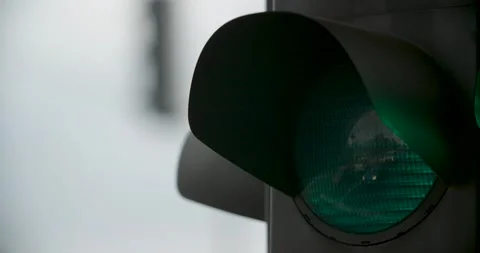 Changing to Green Light Stock Footage 141221697