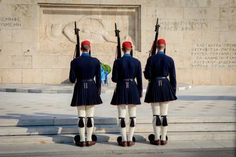 Changing of the guard in Athens Stock Photos