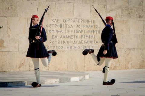 Changing of the guard in Athens Stock Photos