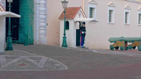 Changing of the guard  front of the Prince’s Palace of Monaco, Stock Footage 329448793