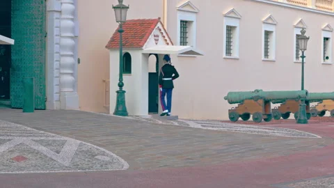 Changing of the guard  front of the Prince’s Palace of Monaco, Stock Footage 329448860