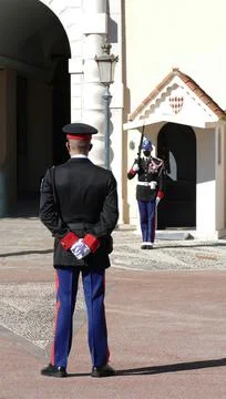 Changing of the guard in Monte Carlo Stock Photos